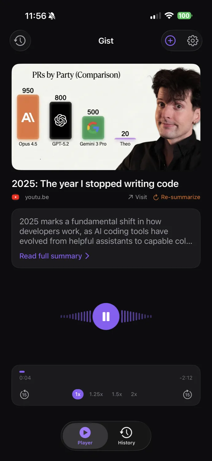 Gist App Screenshot 1